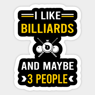 3 People Billiards Sticker